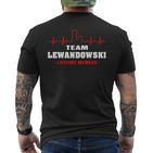 Team Lewandowski Lifetime Member Proud Family Name S T-Shirt mit Rückendruck