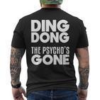 Trumperlor Ding Dong Der Psycho Ist Lustig Geworden Anti-Trump-Bye T-Shirt mit Rückendruck