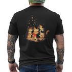 Weihnachtskatze Katze Süßer Hut Kunst Illustration T-Shirt mit Rückendruck