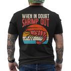 When In Doubt Shrimp Out Retro Bjj Brazilian Jiu Jitsu T-Shirt mit Rückendruck