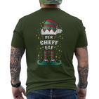 Elf Christmas Ich Bin Der Chef Elf T-Shirt mit Rückendruck