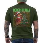 Polish Meme Christmas Bobr Kurwa Bober Bobr T-Shirt mit Rückendruck