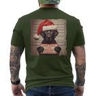 Labrador Retriever Dog Christmas T-Shirt mit Rückendruck