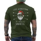 Lustiges Weihnachtsmann Waren Alle Unartig Christmas T-Shirt mit Rückendruck