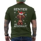 Reindeer Was Out Sold Dachshund Christmas T-Shirt mit Rückendruck