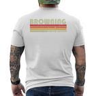 Browning Last Name Retrointage 80S Birthday T-Shirt mit Rückendruck