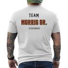 Distressed Team Morris Sr Proud Family Nachname Nachname T-Shirt mit Rückendruck