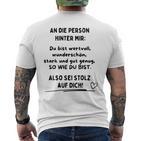 Du Bist Gut Genug Gray T-Shirt mit Rückendruck