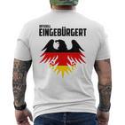 Einbürgert Team Deutschland Einbürgerung T-Shirt mit Rückendruck