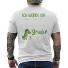 Kinder Ich Werde Ein Großer Bruder 2025 Dinosaur Baby T-Shirt mit Rückendruck