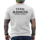 Team Asmus Stolze Familie Nachname Geschenk T-Shirt mit Rückendruck