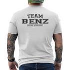 Team Benz Proud Family Name Last Name Gray T-Shirt mit Rückendruck