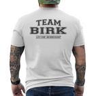 Team Birk Proud Surname Last Name Gray T-Shirt mit Rückendruck