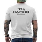 Team Damon Proud Family Surname Last Name Gray T-Shirt mit Rückendruck