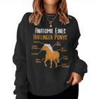 Anatomy Of A Haflinger Pony Haflinger Horse Sweatshirt Frauen