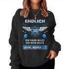 Endlich 30 Ähm Mama 30Th Birthday Son Daughter S Sweatshirt Frauen