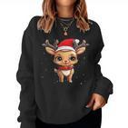 Rentier Weihnachts Red Nose Children's Women's Sweatshirt Frauen