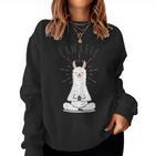 Women's Llamaste Kawaii Lama Yoga Namaste Sweatshirt Frauen