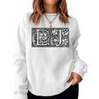 Lj Initialen L J Name Nachname Onomastics Onomatology Sweatshirt Frauen