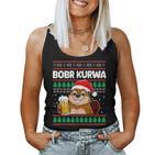 Bòbr Kurwa Bober X Xmas Christmas Beer Kurwa Bober Xmas Beer Tank Top Frauen