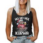 Bòbr Kurwa Christmas Jumper Polish Beer Bober Xmas Kurwa Red Tank Top Frauen