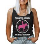 Horse Zum Reiten Geboren Zur Schule Zwzwungen German L Tank Top Frauen