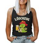 Löschzug Feuerwehr Beer Dino Fireman Tank Top Frauen