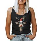 Reindeer Reindeer Christmas Women's Christmas Outfits Tank Top Frauen