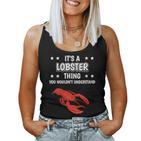 Women's Ist So Ein Hummer Ding Slogan Lobster With-Neck Tank Top Frauen