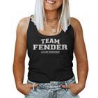 Women's Team Fender Proud Surname Last Name With-Neck Tank Top Frauen