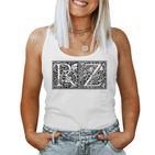 Rz Initials R Z Name Surname Onomastics Onomatology Gray Tank Top Frauen