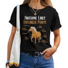 Anatomy Of A Haflinger Pony Haflinger Horse T-shirt Frauen