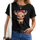 Rentier Weihnachts Red Nose Children's Women's T-shirt Frauen