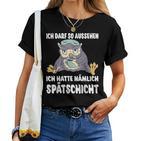 Ich Darf So Aussehen Ich Hatte Spätschicht Coffee Owl T-shirt Frauen