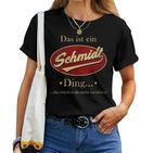 Women's Das Ist Ein Schmidt Ding Family Schmidt With-Neck T-shirt Frauen