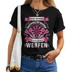 Women's Reichet Mir Dartpflights Ihr Jester Die Queen Will Throw T-shirt Frauen