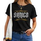 Women's Sanico Filipino Surname Philippines Tagalog Family T-shirt Frauen