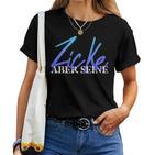 Women's Zicke Aber Seine Idiot Aber Ihr Paar Slogan Couple T-shirt Frauen