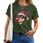 Christmas Children Reindeer Red Nose Xmas T-shirt Frauen