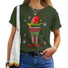 Christmas Outfit Sparkling Wine Elf Christmas T-shirt Frauen