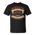 Achtung Es Ist Ein Hoffmann Ding Last Name Plate S T-Shirt