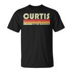 Curtis Nachname Lustiges Retrointage 80Er 90Er Geburtstag Wiedersehen T-Shirt