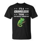 Damen Ist So Ein Chamäleon Ding Lustiger Spruch Chamäleons Mit-Ausschnitt T-Shirt