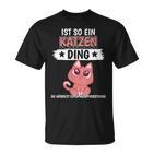 Damen Katzen Sachen Ist So Ein Katzen Ding Katzen Mit-Ausschnitt T-Shirt