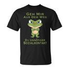 Frog Geh Mir Aus Dem Weg Du Unnötiger Sozialkontakt Geh Mir Aus T-Shirt