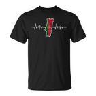 Heartbeat Portuguese Flag Portugal T-Shirt