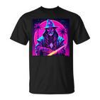 Hipster Wizard Retro Print T-Shirt