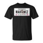 Martinez Last Name Puerto Rico License Plate T-Shirt