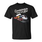 Model Railway Saying Eisenbahn Liebe Damplok Modellbau T-Shirt