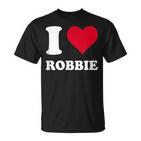 Red Heart I Love Robbie T-Shirt